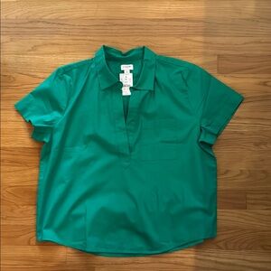 J. Crew Green Button Down Shirt